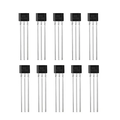 Abbildung von Create idea 10 Stück Lineare Hall Effekt Sensor Magnetdetektor 3 Poliger Empfindlicher Schalter 49E OH49E S49E SS49E TO 92