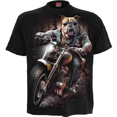 Abbildung von Spiral Top Dog Männer T Shirt schwarz XXL 100% Baumwolle Biker, Rockwear, Tiere &amp; Haustiere