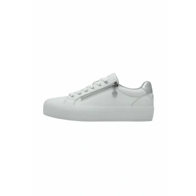 Abbildung von s.Oliver Damen Sneaker flach mit Reißverschluss Freizeit, Weiß (White), 37 EU