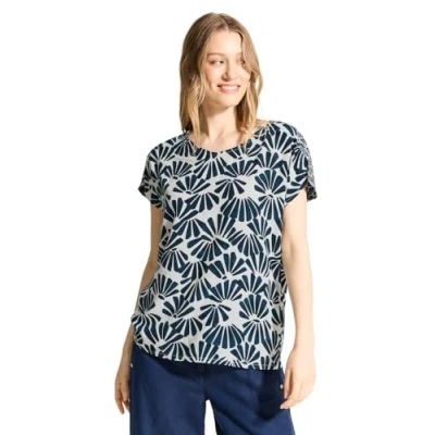 Abbildung von Cecil Printmix Bluse, Damen, Größe: Small, Blau