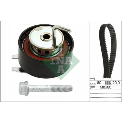 Abbildung von INA 530 0692 10 Zahnriemensatz 80 LAND ROVER: Range Rover Sport, Discovery 4