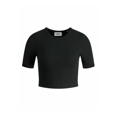 Abbildung von JJXX Jxflorie RIB TEE Tshirt basic, Damen, Größe: Small, Black