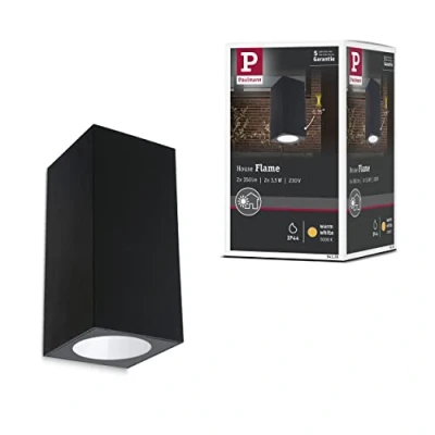 Abbildung von Paulmann 94328 LED Außenleuchte Außenwandleuchte Flame IP44 eckig incl. 2x2,8 Watt Anthrazit Außenlampe Aluminium 3000 K