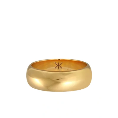Abbildung von Kuzzoi Chunky Basic Ring goldcoloured, Herren, Größe: 60, Gold coloured