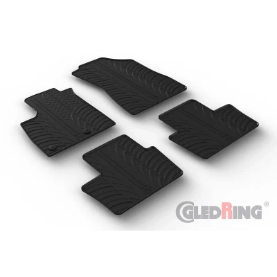Abbildung von Gledring 0019 Fußmattensatz Gummi vorne und hinten 4 schwarz