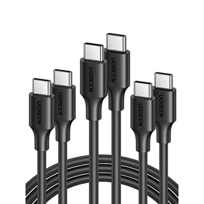 Abbildung von UGREEN USB C auf Kabel 60W 3 Stück PD 3,0 PPS Ladekabel Pack kompatibel mit iPhone 16 Pro Max 15 Galaxy S24 S23 A55 Pixe l9 iPad 12,9 Mini 6/Air 5 Steam Deck usw. (3M)