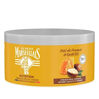 Abbildung von Le Petit Marseillais Allzweckmaske Nutrition Honig de Provence &amp; Shea Bio (250 ml Tiefe) Maske für trockenes und brüchiges Haar Haarmaske 96% natürlichen Ursprungs