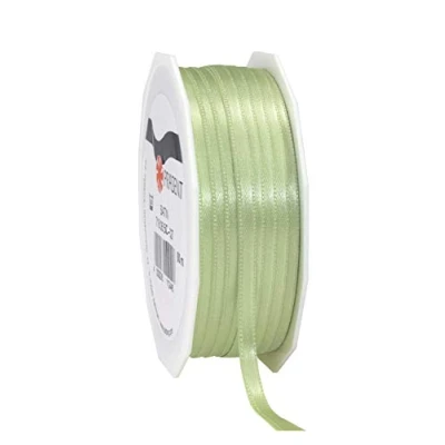 Abbildung von PRÄSENT C.E. Pattberg Satin pastellgrün, 50 m Satinband zum Einpacken von Geschenken, 6 mm Breite, Geschenkband Dekorieren &amp; Basteln, Dekoband, Anlass