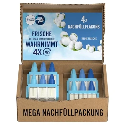 Abbildung von Febreze 3Volution Duftstecker Nachfüllflakon 80 ml Reine Frische, 3 Abwechselnde Düfte Bekämpfen Gerüche
