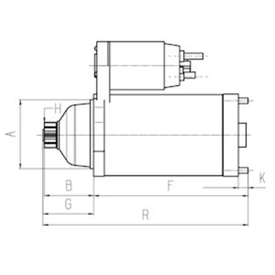 Abbildung von HC Cargo F032116902 Anlasser 24V 6,0kW 12 92,0mm