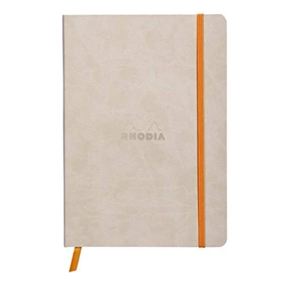 Abbildung von Rhodia 117405C Notizheft (mit weichem Umschlag, liniert, 80 Blatt, DIN A5, 14,8 x 21 cm) 1 Stück beige