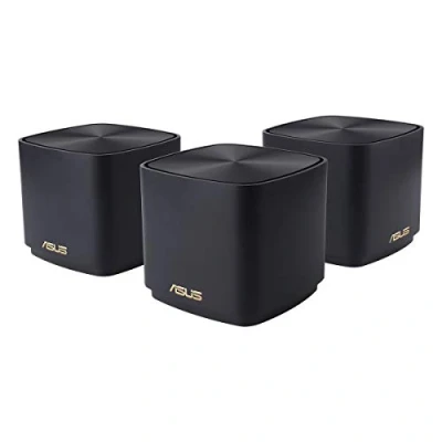 Abbildung von ASUS Ai Mesh AX WLAN System ZenWiFi XD4 Schwarz (3in1 Zugangspunkte Set, AX1800 WiFi 6, 2x Gigabit LAN, App Steuerung, unterbrechungsfreies Roaming, AiProtection)
