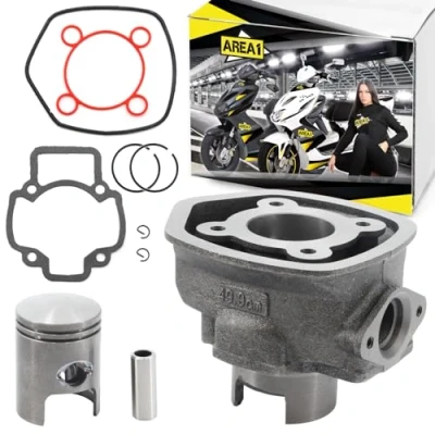 Abbildung von Area1 Ersatz Zylinder 50ccm 2T LC 5 Eckig kompatibel mit NRG mc2+3, Power/kompatibel SR50, R, Factory/kompatibel Runner DD, DT, SP, Purejet, DNA/kompatibel