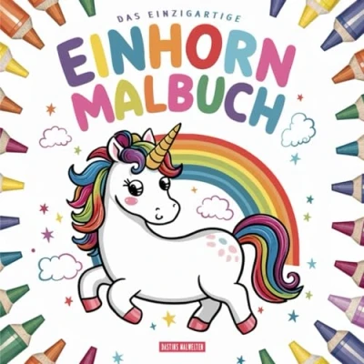 Abbildung von Einhorn Malbuch: Einzigartiges Ausmalbuch für Kinder (Kinder Malbücher)