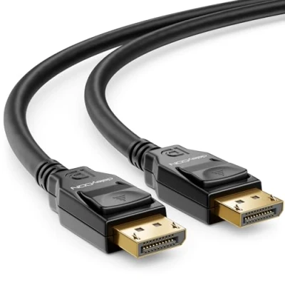 Abbildung von deleyCON 2m DisplayPort 8K Kabel 1.4 1080P bis Optimal für Gaming Monitore 240Hz PC HBR3 DSC HDR 10