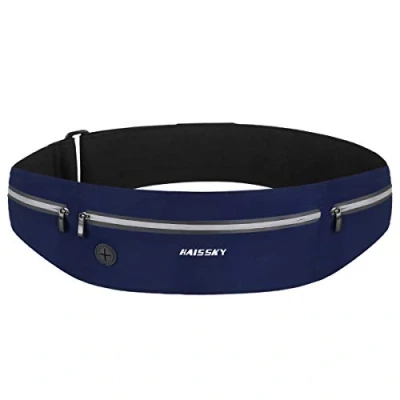 Abbildung von HAISSKY Laufgürtel, Hüfttasche Bauchtasche Sport Lauftasche Hüftgürtel Fitnessgürtel Running Belt für Reisen Joggen Radfahren Outdoor Laufgürtel Handy unter 6,9 Zoll