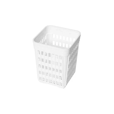 Abbildung von HENDI Besteckkorb weiß 11 x 14 cm PP Kunststoff Besteckköcher eckig gelocht, Besteckbehälter