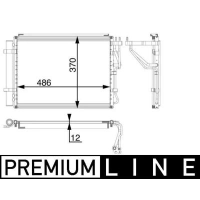 Abbildung von MAHLE ORIGINAL AC 60 000P Klimakondensator mit Trockner 486 KIA: Venga