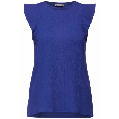 Abbildung von Street One Damen Top mit Volants intense royal blue 46