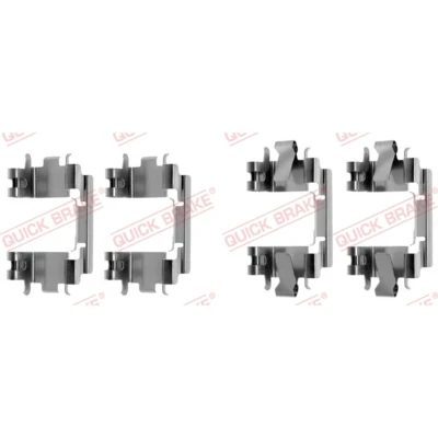 Abbildung von QUICK BRAKE 109 1257 Zubehörsatz, Scheibenbremsbelag HONDA: CIVIC 6 Fastback, CRX 3, 5 Stufenheck