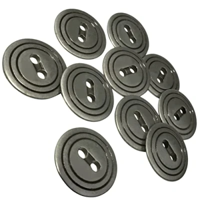 Abbildung von AERZETIX C56624 Set mit 10 Nähknöpfe aus Metall Ø19 mm 2 löchern Öffnung 3 Farbe grau kurzwaren nähen kleidung handwerk jeans