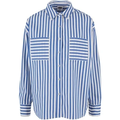 Abbildung von Urban Classics Striped Hemdbluse, Damen, Größe: 4XL, White blue