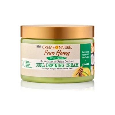 Abbildung von Creme of Nature, Pure Honey Hair Food Avocado, formende mit Avocadoöl und Honig, definiert pflegt Locken, Behandlung für lockiges krauses Haar, Leave in, 326ml