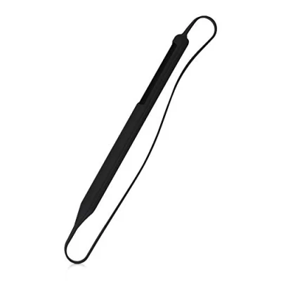 Abbildung von kwmobile Silikon Hülle kompatibel mit Apple Pencil (2. Gen) Strap iPad Pen Case Stift Schutzhülle Schutz Abdeckung Schwarz