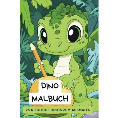 Abbildung von Meine ersten Dino Abenteuer: Malbuch für Kinder ab 3 Jahren 25 beliebte Dinosaurier zum Ausmalen