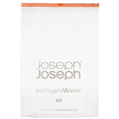 Abbildung von Joseph IW5 Müllbeutel, Küchenabfallbeutel mit Kordelzug, extra stark Packung 20 Stück, fasst 40 Liter, Klar