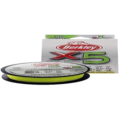Abbildung von Berkley X5 Braid Flame Green 150m 0,17mm 17,0kg Geflochtene Schnur