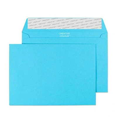 Abbildung von Blake Creative Colour 15109 Farbige Briefumschläge Haftklebung Cocktail Blau C6 114 x 162 mm 120 g/m² 25 Stück