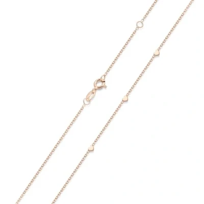Abbildung von Materia Herz Kette Damen 925 Silber Halskette Choker rosé vergoldet 42 45cm CO 35 Rose