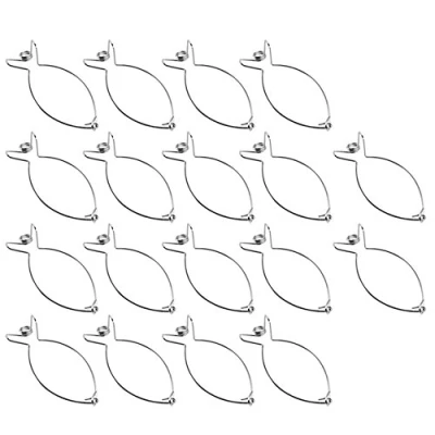 Abbildung von com four® 18x Rouladenklammern aus Edelstahl premium Klammern im Set
