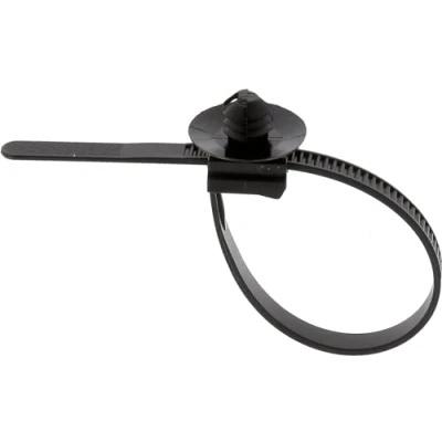 Abbildung von Umhängeband mit Anker, für Fahrzeuge Renault/Peugeot/PSA/Citroen/Volkswagen/Opel/Rover, 140 mm x 5 mm, Schwarz, 12 Stück