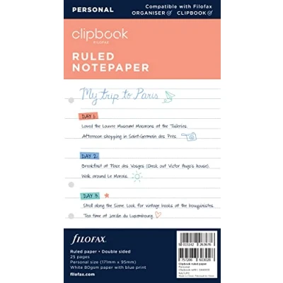 Abbildung von Filofax 344003 Terminplaner, Clipbook Personal Papier liniert