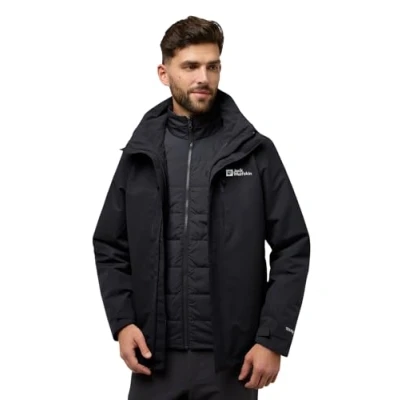 Abbildung von Jack Wolfskin Herren Jasper 3in1 Jkt M, Schwarz, XXL EU