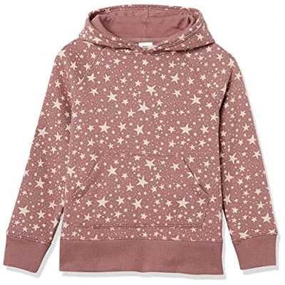 Abbildung von Amazon Essentials Mädchen Sweatshirtpullover mit Kapuze, Mauve Sterne, 8 Jahre