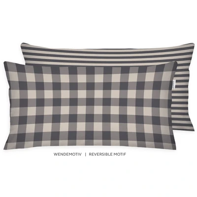 Abbildung von TOM TAILOR HOME Kissenbezüge »new bedroom, Classic Check, 40x40cm oder 40x80cm«, (1 St.), Wendedesign mit Markenreißverschluss
