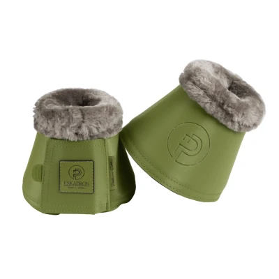 Abbildung von Eskadron Hufglocken Platinum Softslate Fauxfur Moosgrün