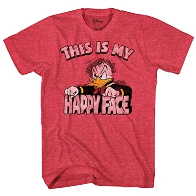 Abbildung von Donald Duck T Shirt Angry Grumpy This is My Happy Face Rot X Groß