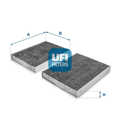 Abbildung von UFI 54.231.00 Innenraumfilter Aktivkohlefilter 246 206 30 BMW: 5 Touring, Saloon, 7