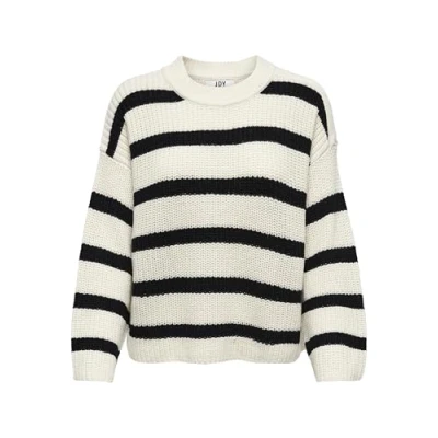 Abbildung von JDY Justy L/S Stripe NOOS Strickpullover, Damen, Größe: Small, Eggnog