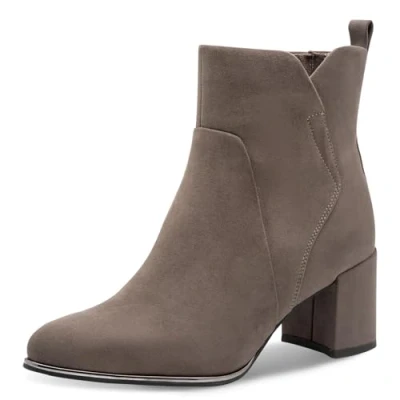 Abbildung von MARCO TOZZI Damen Stiefeletten mit Absatz Spitz Reißverschluss, Braun (Pepper), 37 EU
