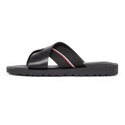 Abbildung von Tommy Hilfiger Pantolette flach, Herren, Größe: 41, Black Schuhe