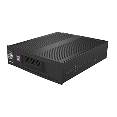 Abbildung von Icy Box IB 170SK B Wechselrahmen für 1x 3,5&quot; (8,9 cm) SATA HDD 5,25&quot; Schacht, III, EasySwap, Lüfter, schwarz