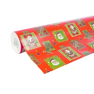 Abbildung von Clairefontaine 211302C Rolle Geschenkpapier Alliance 50mx0m70, 60g, Weihnachtsmann Mosaik, 1