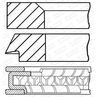 Abbildung von GOETZE ENGINE 08 440200 10 Kolbenringsatz 78 SUBARU: JUSTY 3