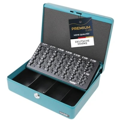 Abbildung von HMF 10015 24 Geldkassette Geldzählkassette 30 x 9 cm, Petrol