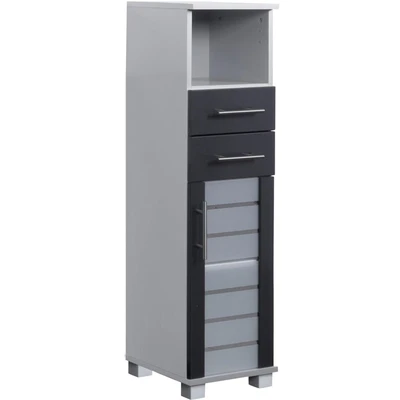 Abbildung von Schildmeyer Niko Midischrank 113293, silber glanz anthrazit glanz, 30,3/32,6/110,5 cm